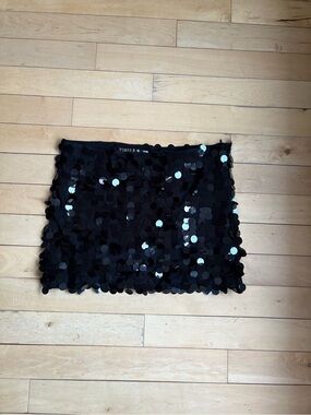 Black Sequin Mini Skirt - Sleek Party Ready